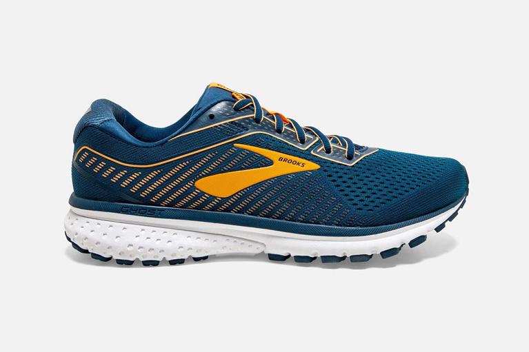 Brooks Ghost 12 Road Running Shoes - Men's - Blue (34967-CTNZ)